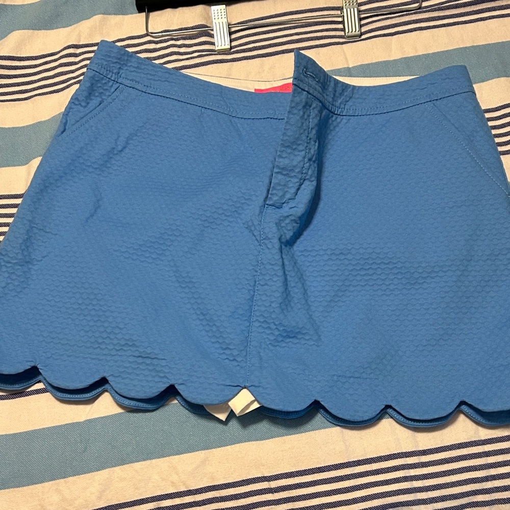 Lilly Pulitzer Blue Scalloped Skirt